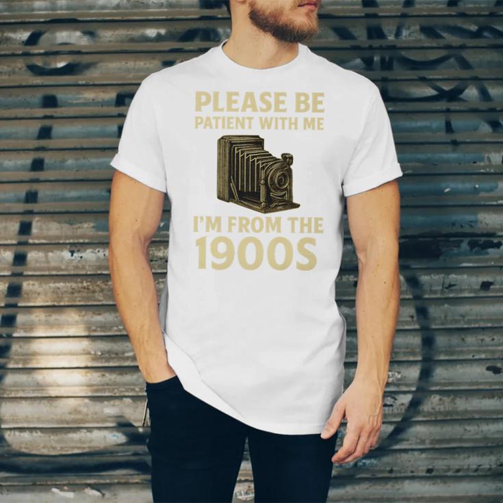 Vintage Please Be Patient With Me I'm From The 1900s Camera Premium Unisex Jersey T-Shirt