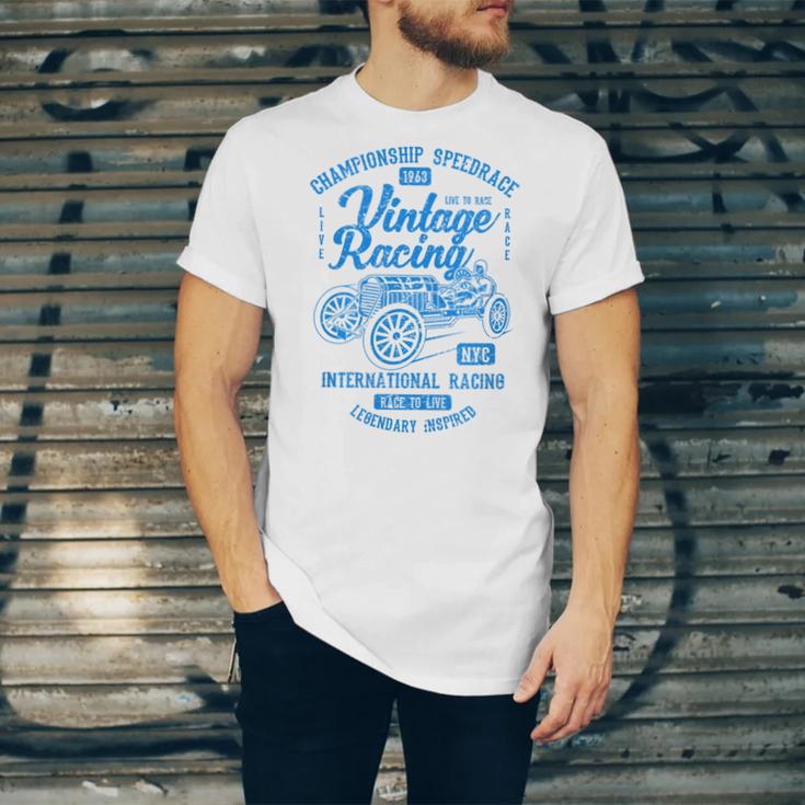 Vintage Racing Automotive Nostalgia Distressed Car Premium Tri-Blend Unisex Jersey T-Shirt