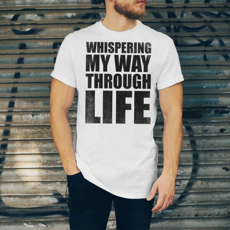 Whispering My Way Through Life Sayings For Introverts Unisex Jersey T-Shirt Whispering My Way Through Life Sayings For Introverts Unisex Jersey T-Shirt