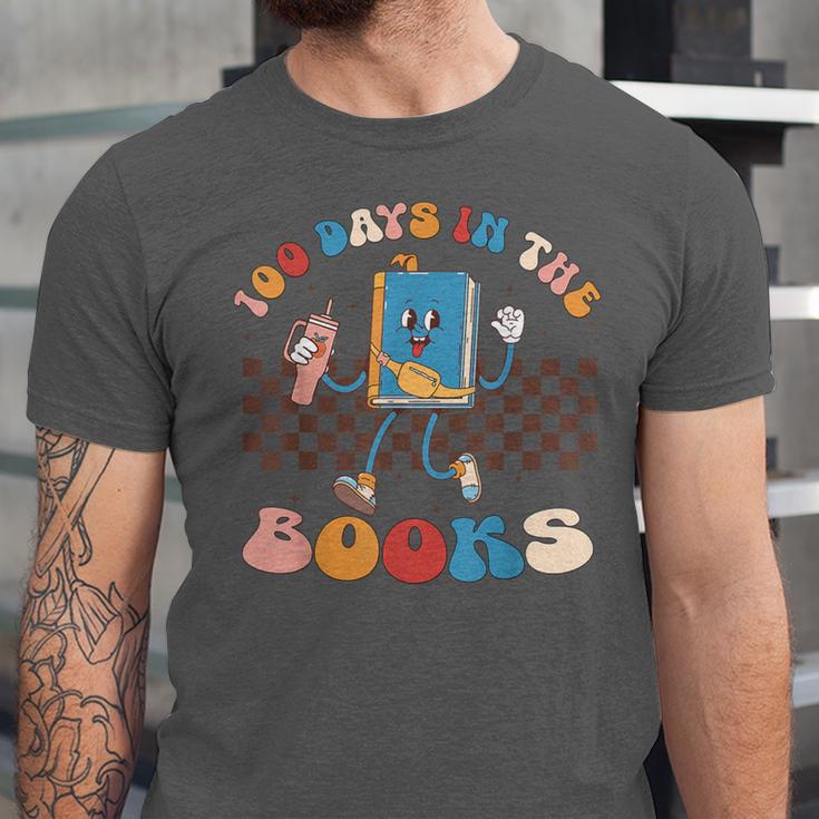 100 Days In The Books Celebration Retro School Unisex Jersey T-Shirt