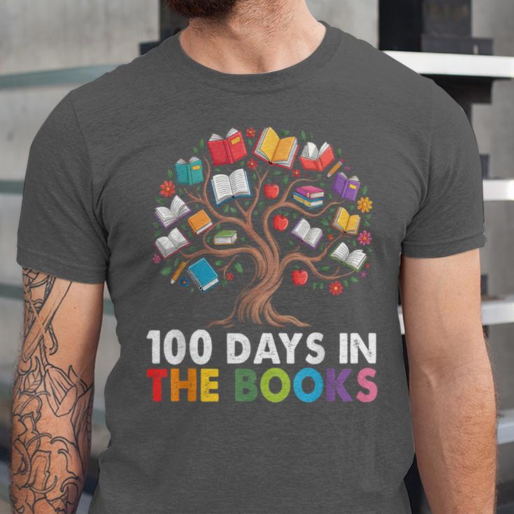 100 Days In The Books Reading Teachers Librarians School Unisex Jersey T-Shirt