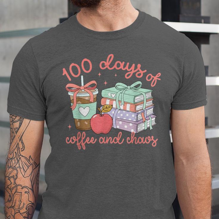 100 Days Of Coffee And Chaos Coquette Bow Book Apple Unisex Jersey T-Shirt 100 Days Of Coffee And Chaos Coquette Bow Book Apple Unisex Jersey T-Shirt