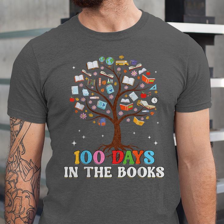 100 Days Of School 100th Day In The Books Reading Teacher Unisex Jersey T-Shirt 100 Days Of School 100th Day In The Books Reading Teacher Unisex Jersey T-Shirt