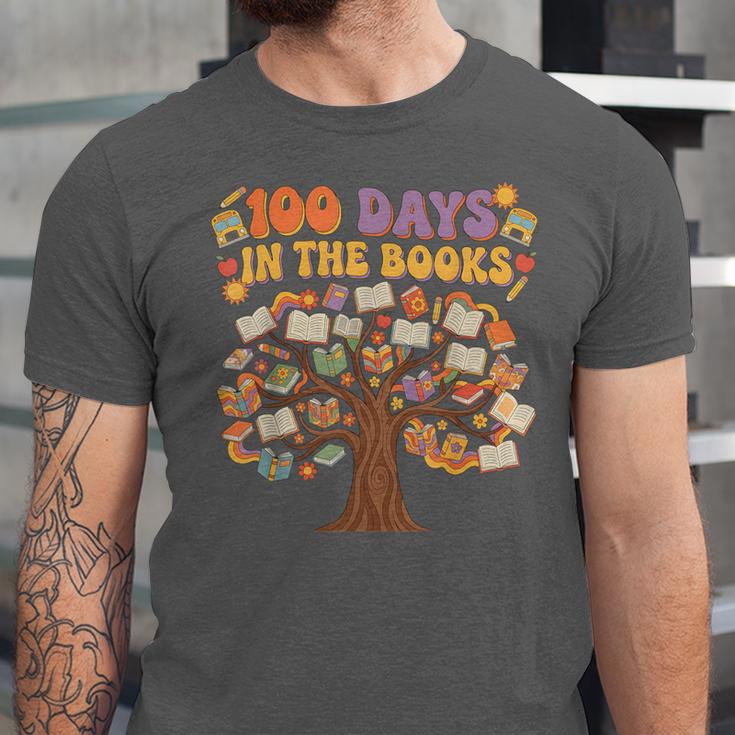 100 Days Of School 100 Days In The Books Librarian Read Unisex Jersey T-Shirt