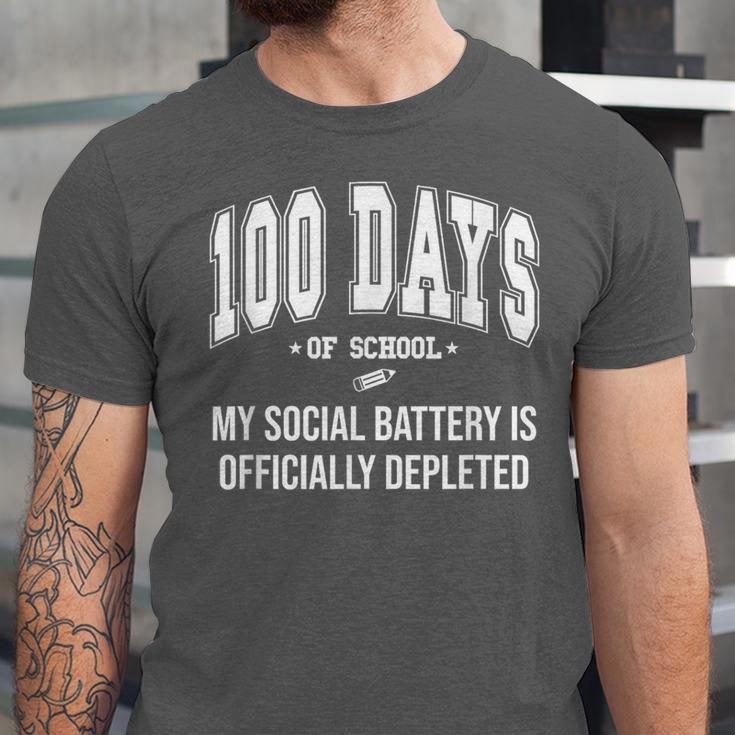 100 Days Of School Sarcastic Teacher Introvert Kid 100th Day Unisex Jersey T-Shirt 100 Days Of School Sarcastic Teacher Introvert Kid 100th Day Unisex Jersey T-Shirt