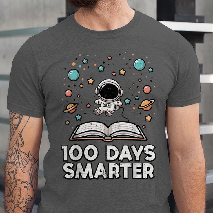 100 Days Smarter Astronaut Book 100th Day Girls Kids Women Unisex Jersey T-Shirt