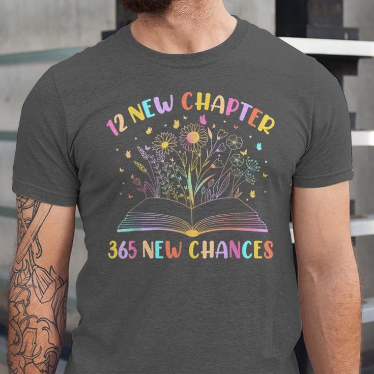 12 New Chapters 365 New Chances New Year Reading Book Tee Unisex Jersey T-Shirt