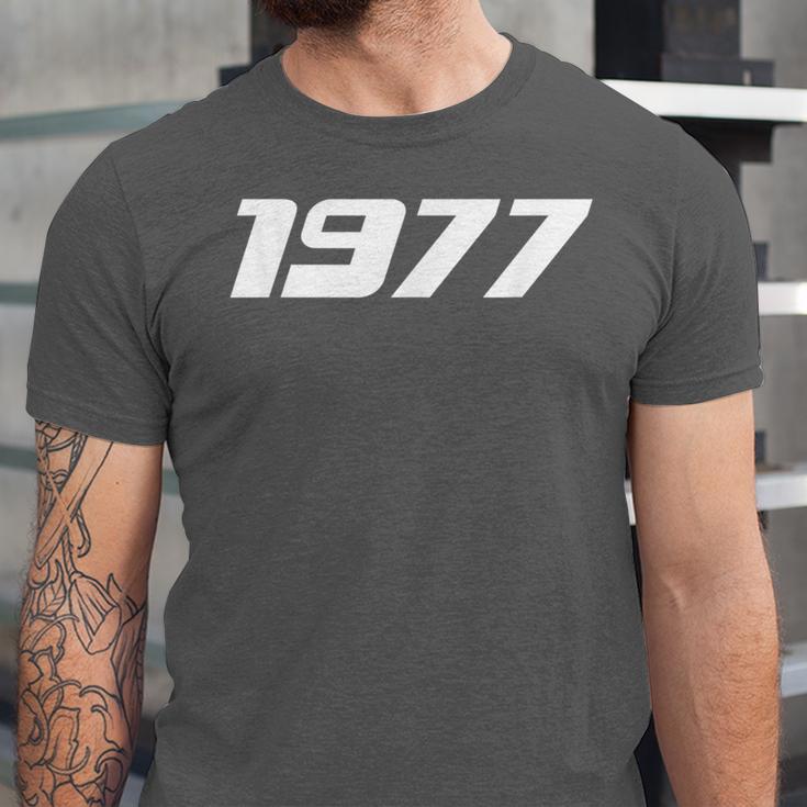 1977 Printed For 70's Birthdays Events Graduations T-Shirt Unisex Jersey T-Shirt