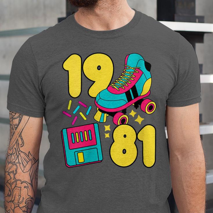 1981 Retro Raised In The 80s Old School Nostalgia Vibes Unisex Jersey T-Shirt