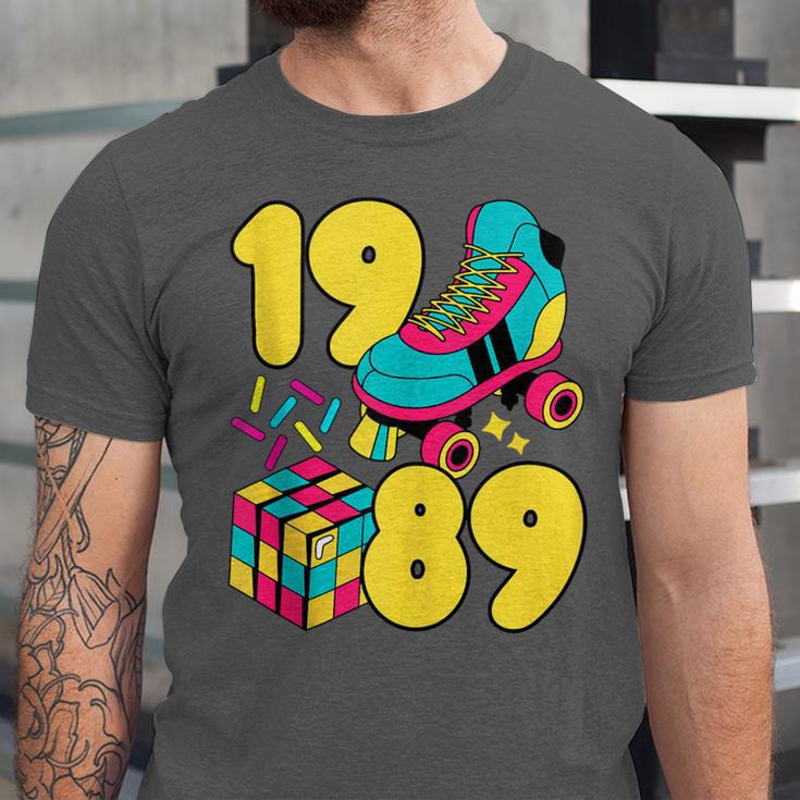 1989 Retro Raised In The 80s Old School Nostalgia Vibes Unisex Jersey T-Shirt 1989 Retro Raised In The 80s Old School Nostalgia Vibes Unisex Jersey T-Shirt