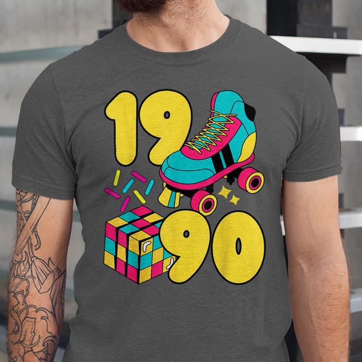 1990 Retro Raised In The 90s Old School Nostalgia Vibes Unisex Jersey T-Shirt