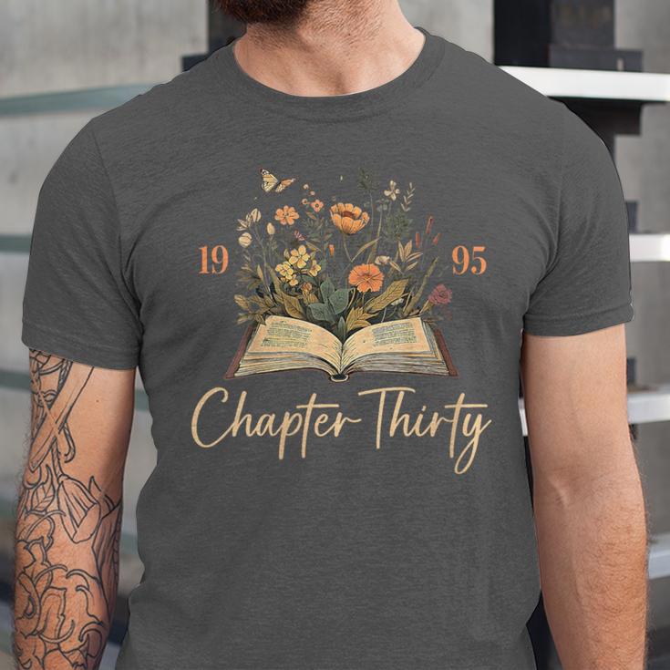 1995 Chapter Thirty 30th Birthday Wildflower Book 30 Yrs Old Unisex Jersey T-Shirt 1995 Chapter Thirty 30th Birthday Wildflower Book 30 Yrs Old Unisex Jersey T-Shirt