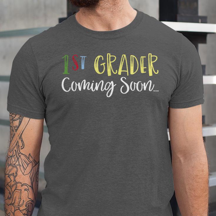 1st Grader Coming Soon Kindergarten Graduation Unisex Jersey T-Shirt