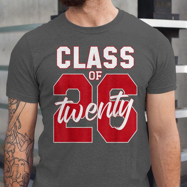 2 Sided Class Of 2026 Senior 2026 Graduation Unisex Jersey T-Shirt