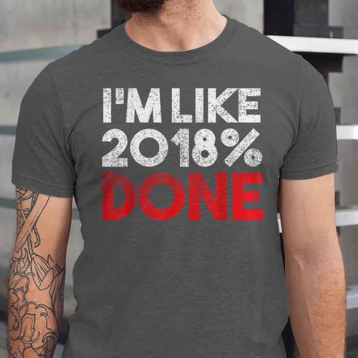 2018 Percent Done Senior Graduation Shirt Unisex Jersey T-Shirt