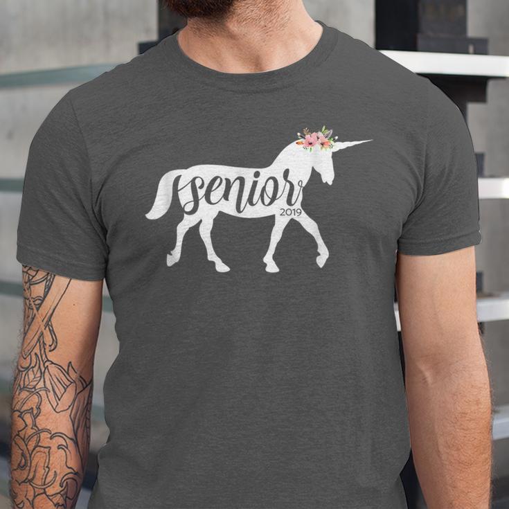 2019 Senior Unicorn Shirt Graduation High School College Unisex Jersey T-Shirt