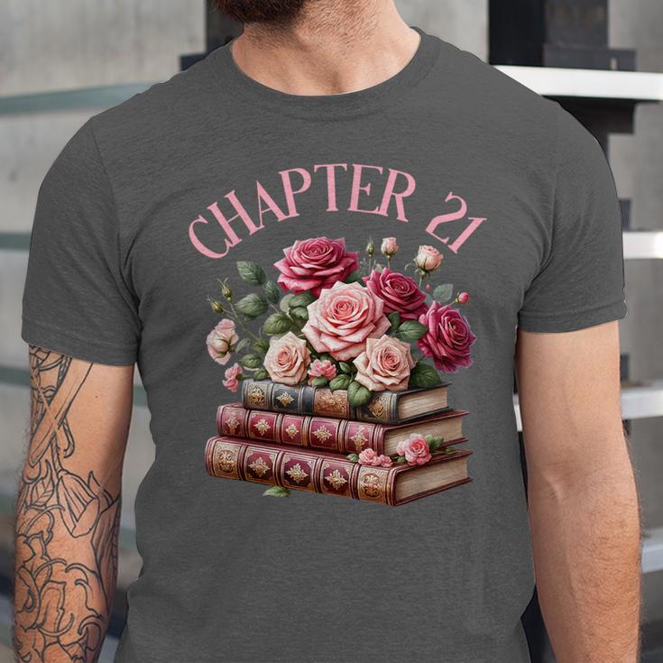 21st Birthday Chapter 21 Birthday Shirt Women Book Lover Unisex Jersey T-Shirt
