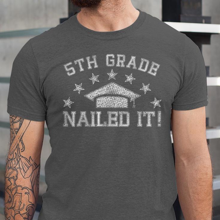 5th Grade Graduation Nailed It Class Of 2024 School Student Unisex Jersey T-Shirt