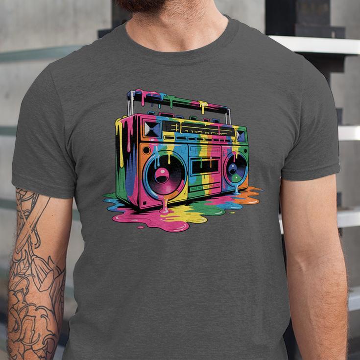 80s 90s Hip Hop Nostalgia Retro Boombox Music Lovers Unisex Jersey T-Shirt