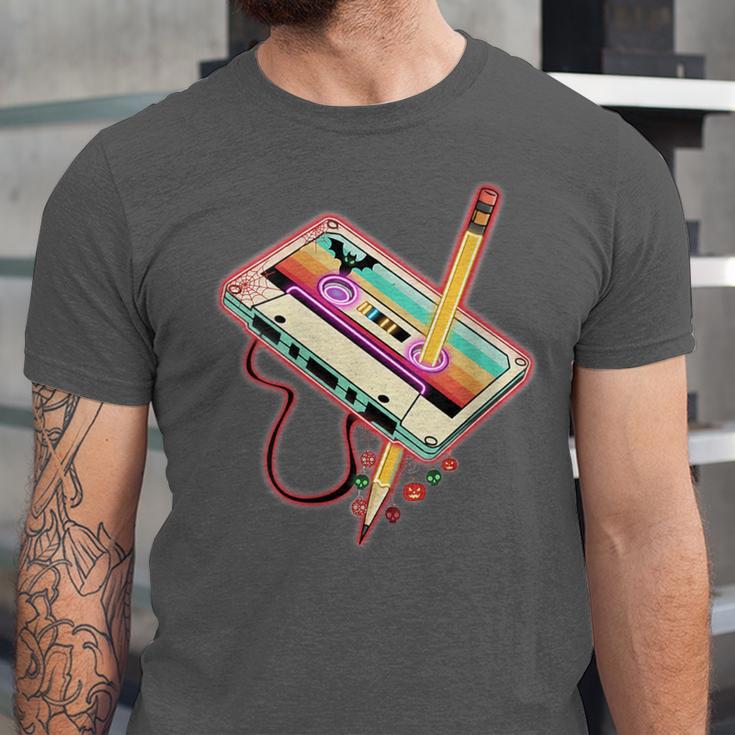 80s 90s Retro Halloween's Party Costume Nostalgia Cassette Unisex Jersey T-Shirt