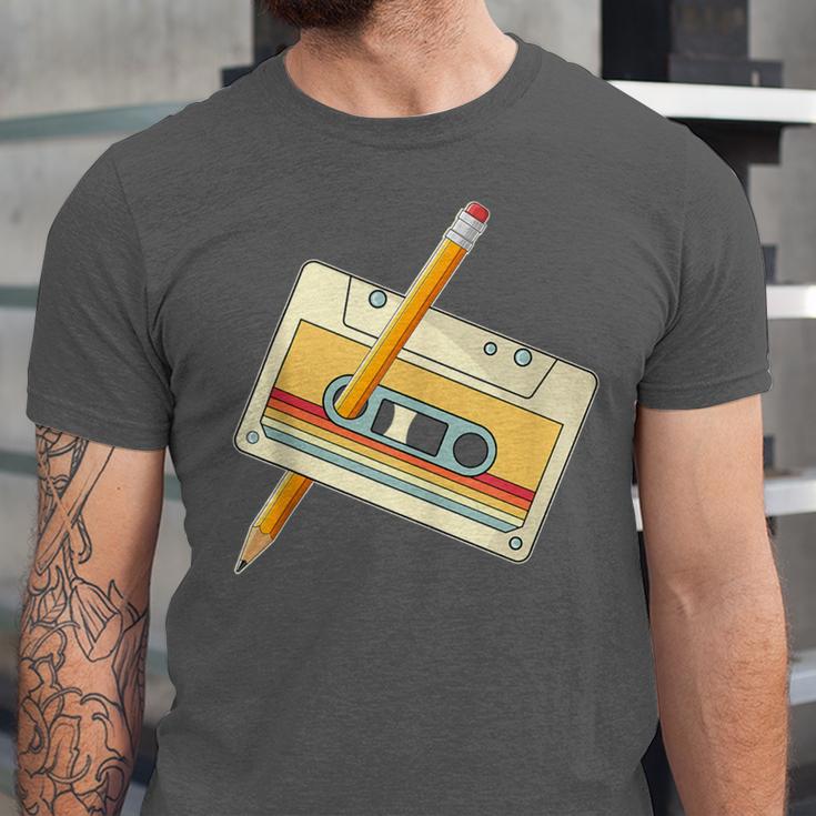 80's 90's Retro Music Party Costume Nostalgia Cassette Unisex Jersey T-Shirt