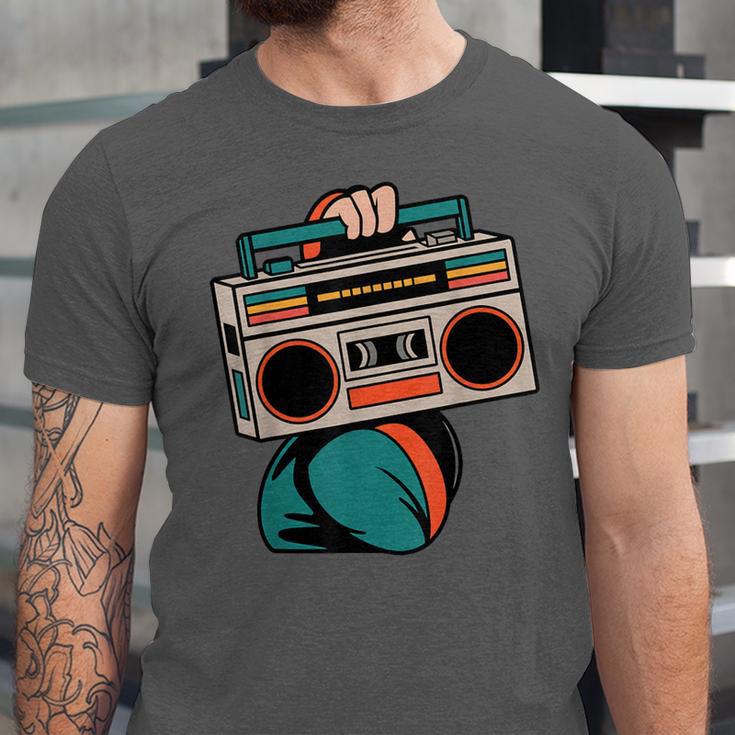 80s 90s Retro Party Costume Nostalgia Boombox Music Hip Hop Unisex Jersey T-Shirt
