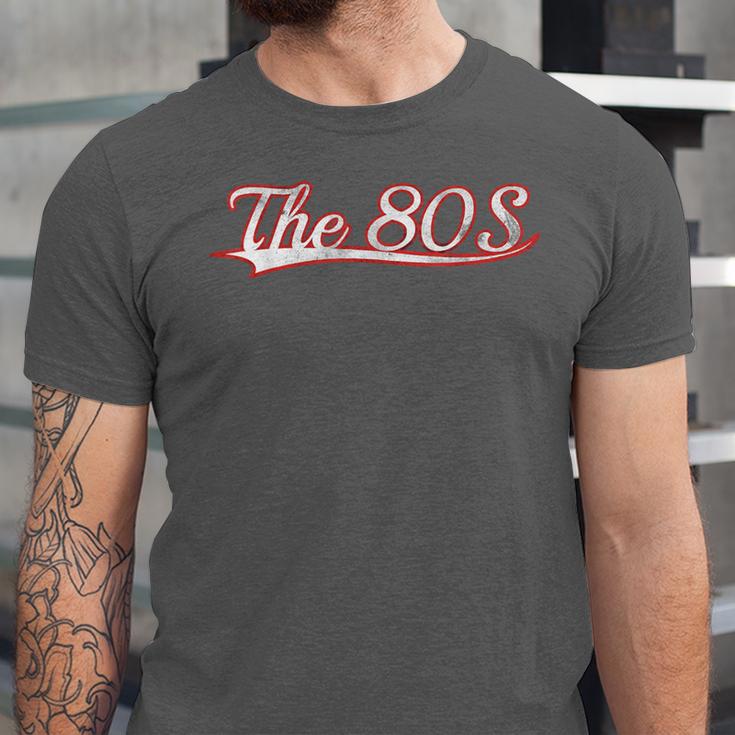 The 80S Eighties Decade Nostalgia Music Vintage Varsity Unisex Jersey T-Shirt