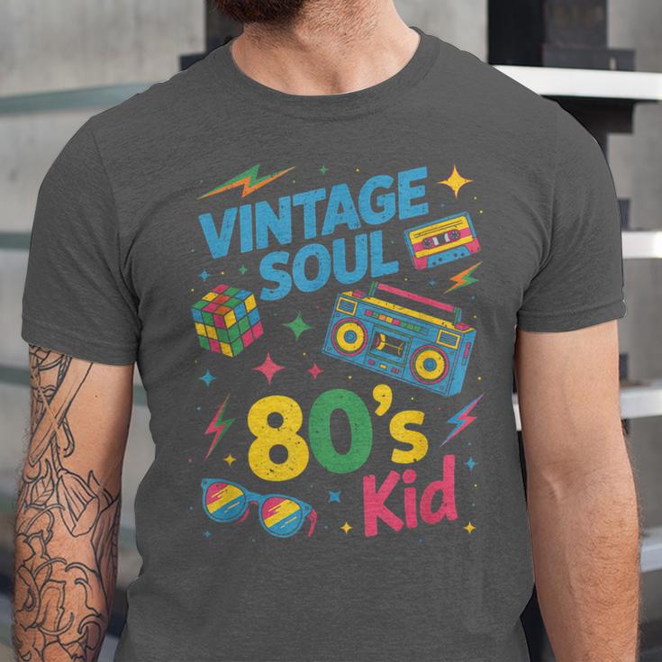 80’s Kid Nostalgia Retro Music Lover Retro 1980s Throwback Unisex Jersey T-Shirt