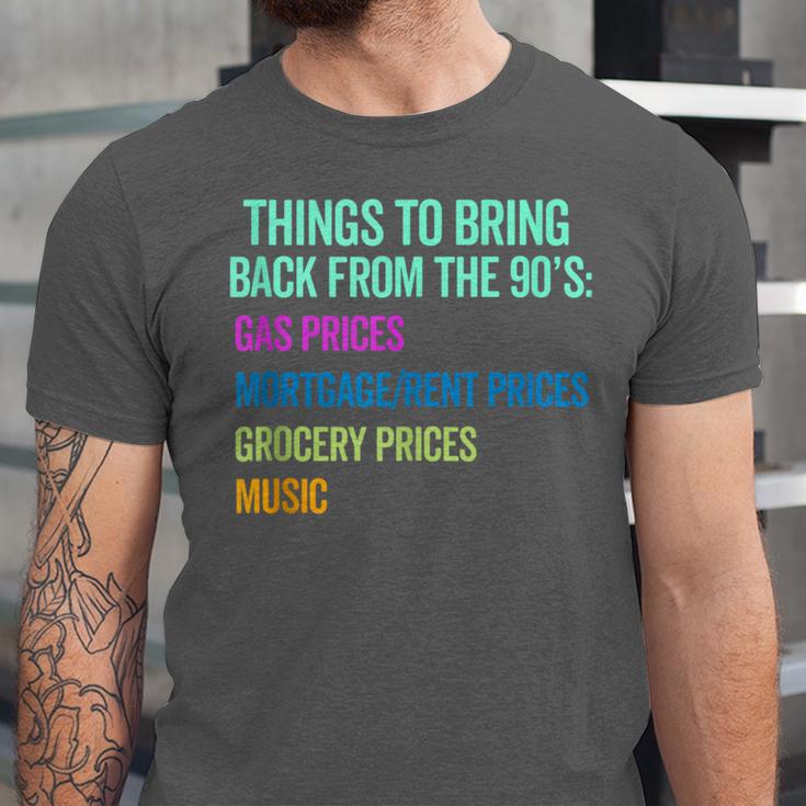 90's Lover Nineties 1990's Born Nostalgia Politics Unisex Jersey T-Shirt