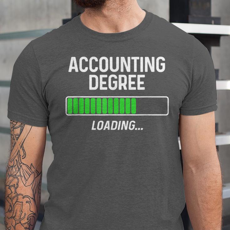 Accounting Degree Loading Shirt Graduation Student Unisex Jersey T-Shirt