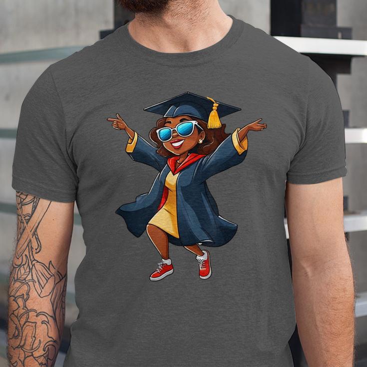 African American Woman Girl Graduation Class Unisex Jersey T-Shirt