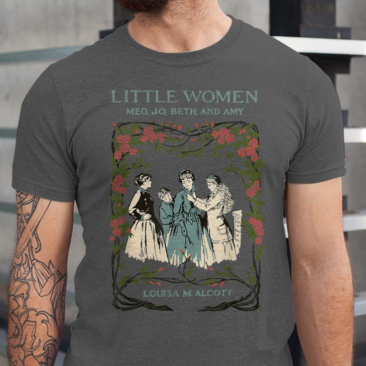 Alcott Little Women Characters Literature Book Illustration Unisex Jersey T-Shirt Alcott Little Women Characters Literature Book Illustration Unisex Jersey T-Shirt