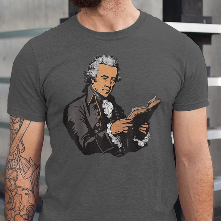 Alexander Hamilton Reading A Book Unisex Jersey T-Shirt Alexander Hamilton Reading A Book Unisex Jersey T-Shirt