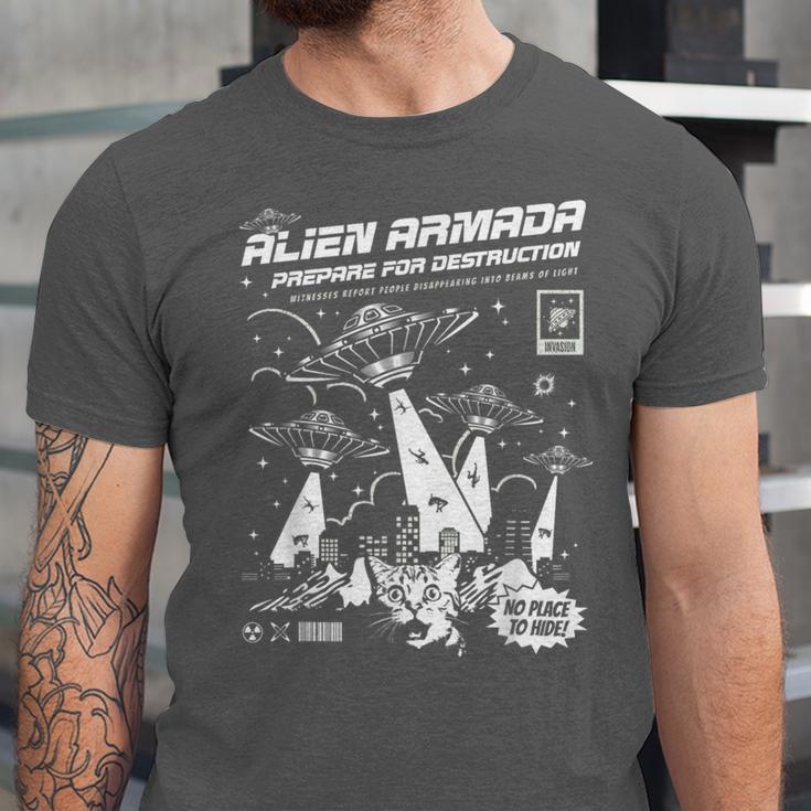 Alien Abduction UFO Lovers Comic Book Style Shirt Unisex Jersey T-Shirt