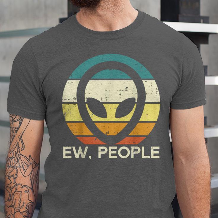 Alien Face Ew People Ufo Introvert Men Women Kids Teen Unisex Jersey T-Shirt