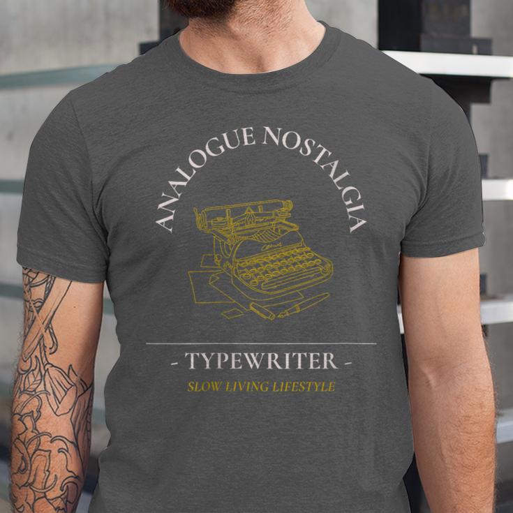Analogue Nostalgia Typewriter Graphic Unisex Jersey T-Shirt
