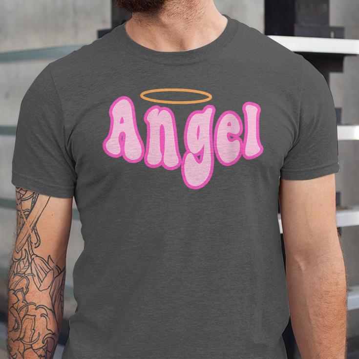 Angel Y2k Aesthetic 2000s Millennial Nostalgia Retro Pink Unisex Jersey T-Shirt