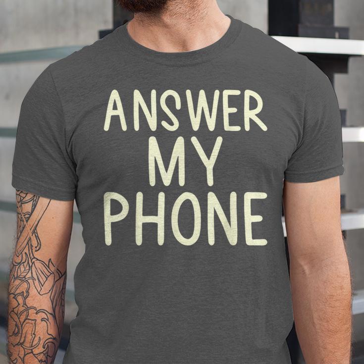 Answer My Phone I Introvert Unisex Jersey T-Shirt