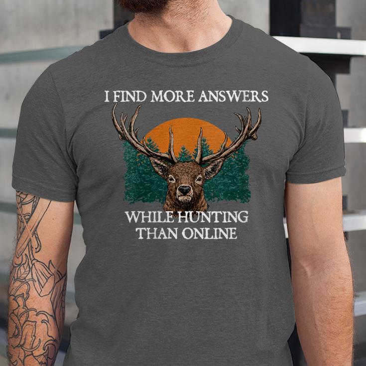 More Answers While Hunting Introvert Hunter Antisocial Unisex Jersey T-Shirt More Answers While Hunting Introvert Hunter Antisocial Unisex Jersey T-Shirt