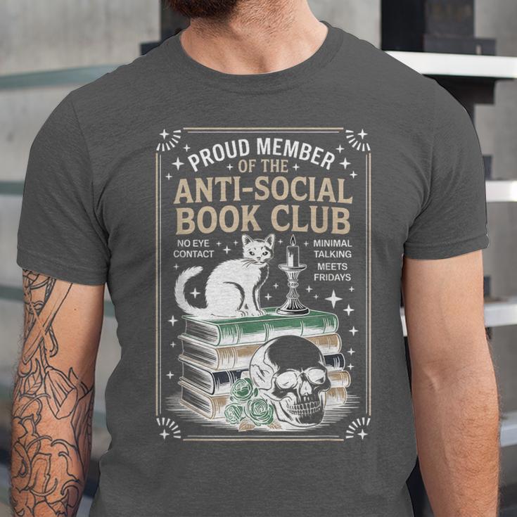 Anti-Social Book-Club Cat Graphic Unisex Jersey T-Shirt