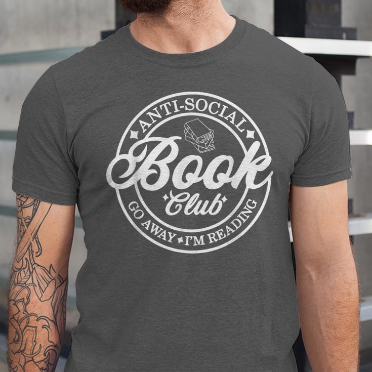 Anti Social Book Club Go Away I'm Reading Bookworm Unisex Jersey T-Shirt