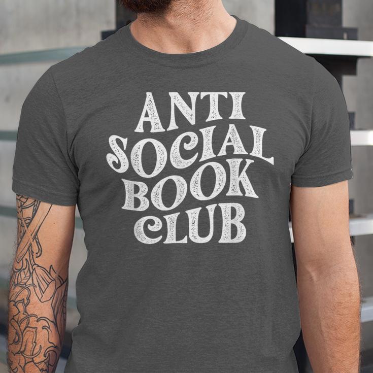 Anti Social Book Club Book Lover Reading Bookworm Reader Unisex Jersey T-Shirt