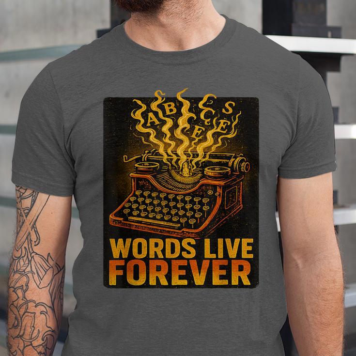 Antiques Collector Writing Retro Nostalgia Curiosity Unisex Jersey T-Shirt