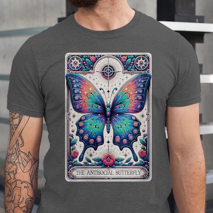 Antisocial Butterfly Introvert Distressed Unisex Jersey T-Shirt Antisocial Butterfly Introvert Distressed Unisex Jersey T-Shirt