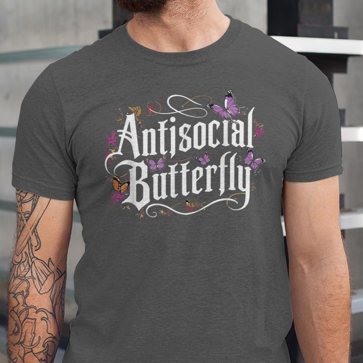 ANTISOCIAL BUTTERFLY Introvert Unisex Jersey T-Shirt