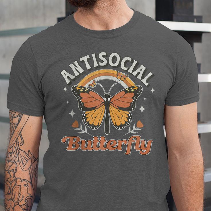 Antisocial Butterfly Tee For Introvert Men Women Girls Unisex Jersey T-Shirt
