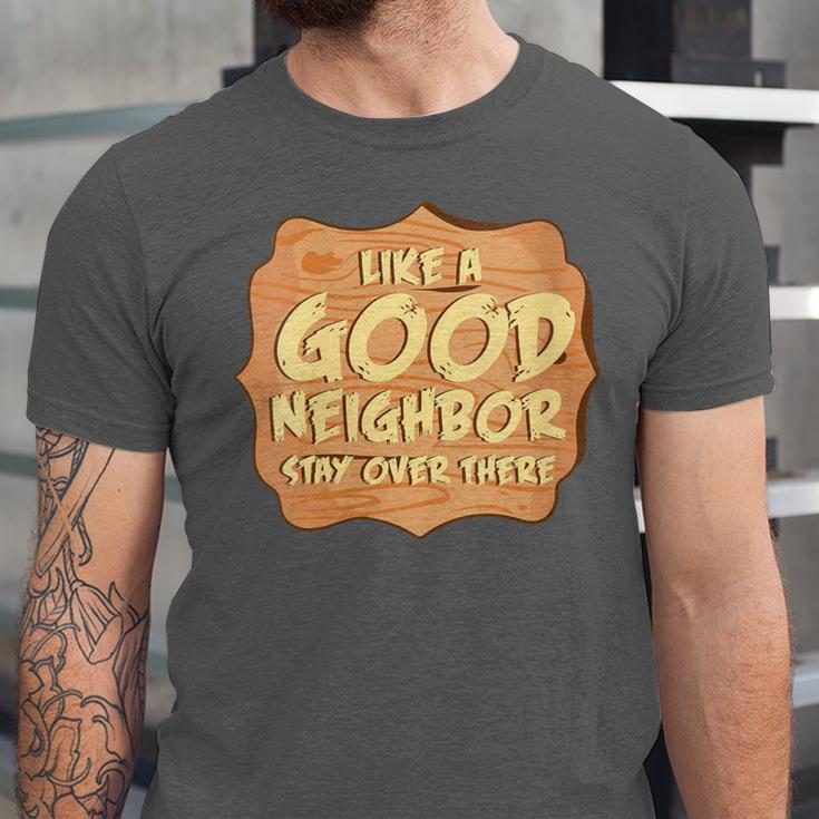 Antisocial Like A Good Neighbor Stay Over There Introvert Unisex Jersey T-Shirt Antisocial Like A Good Neighbor Stay Over There Introvert Unisex Jersey T-Shirt