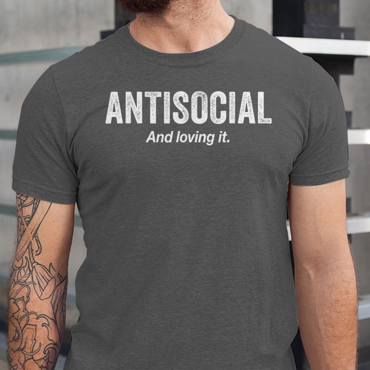 Antisocial And Loving It Introvert Unisex Jersey T-Shirt Antisocial And Loving It Introvert Unisex Jersey T-Shirt