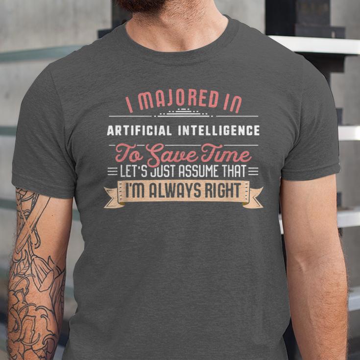 Artificial Intelligence Major Student Shirt Graduation Unisex Jersey T-Shirt