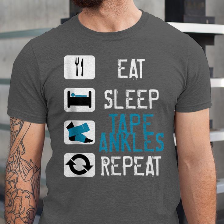 Athletic Trainer Eat Sleep Tape Ankles Graduation Unisex Jersey T-Shirt